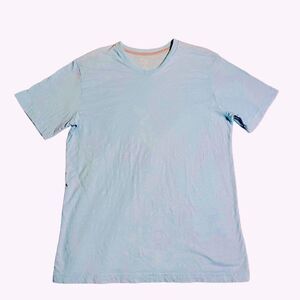 Men’s Light Turquoise V neck T-shirt